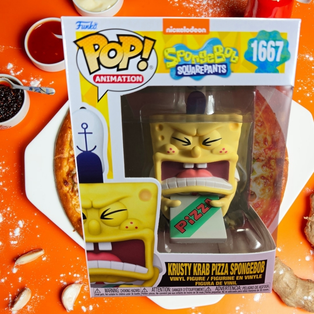 Krusty Krab Pizza SpongeBob Funko #1667 (Nib) With Pop Protector